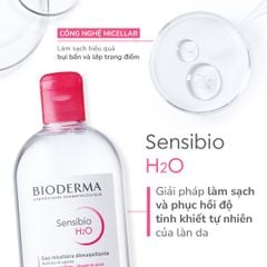 [COMBO] Nước Tẩy Trang Dành Cho Da Nhạy Cảm Bioderma Sensibio H2O 500ml