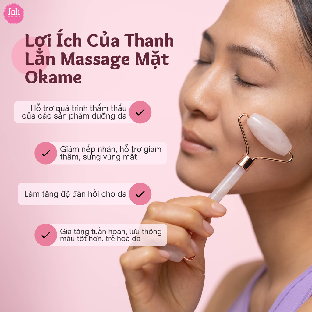 Thanh Lăn Massage Mặt Okame Facial Massaging Roller
