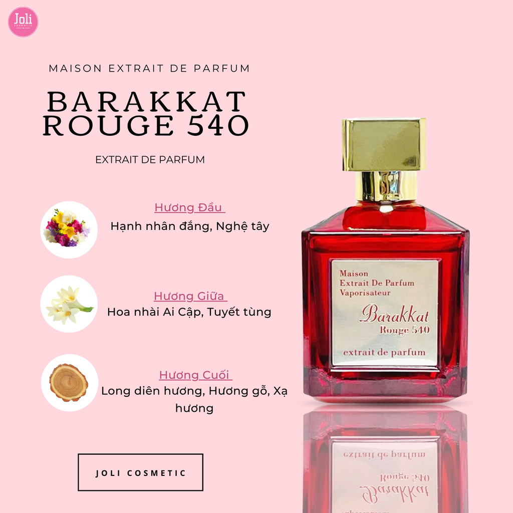 Nước Hoa Maison Vaporisateur Barakkat Rouge 540 Extrait De Parfum 100ml