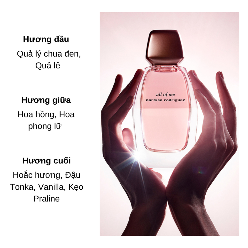 Set Nước Hoa Nữ Narciso Rodriguez All Of Me Eau De Parfum (Nước hoa 90ml + 10ml , Lotion 50ml)