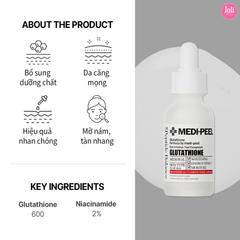 Tinh Chất Dưỡng Trắng Cấp Ẩm Phục Hồi Da Medi-Peel Bio-Intense Gluthione 600 White Ampoule 30ml