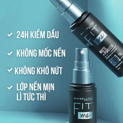 Xịt Khóa Nền Kiềm Dầu Maybelline Fit Me Matte Poreless Setting Spray 60ml