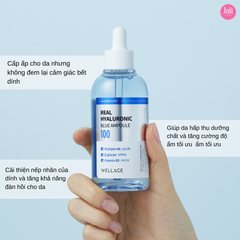 Tinh Chất Cấp Ẩm Phục Hồi Da Wellage Real Hyaluronic Blue Ampoule 75ml