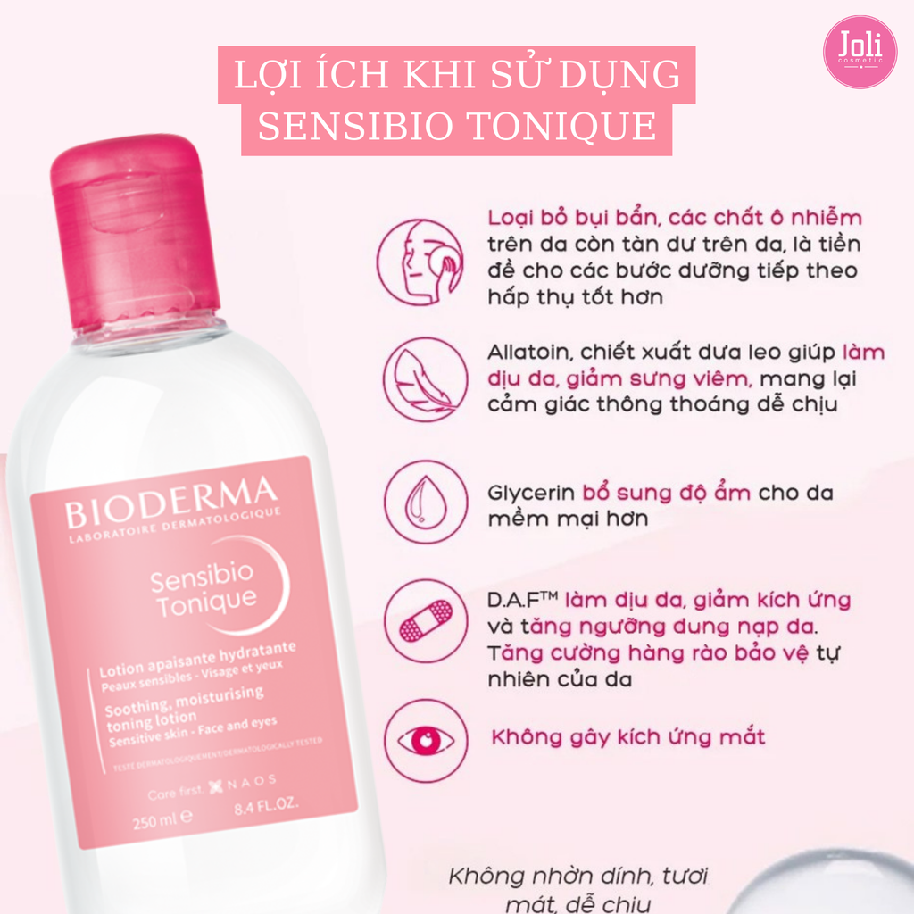 Nước Hoa Hồng Dành Cho Da Nhạy Cảm Bioderma Sensibio Tonique