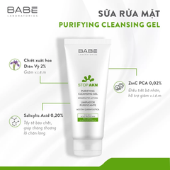 Sữa Rửa Mặt Cho Da Dầu Mụn Babe Stop Akn Purifying Cleansing Gel