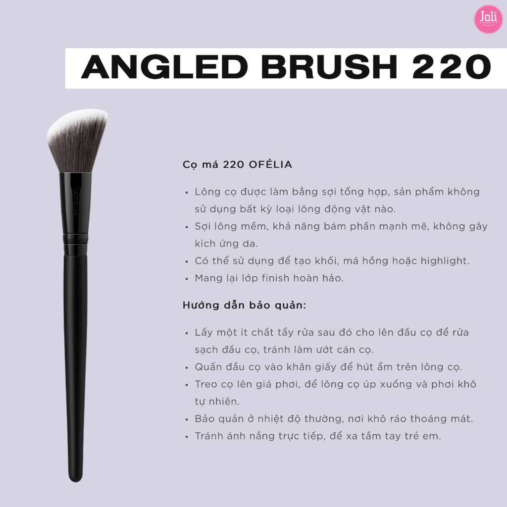 Cọ Má Hồng Tạo Khối Ofelia 220 Angled Brush