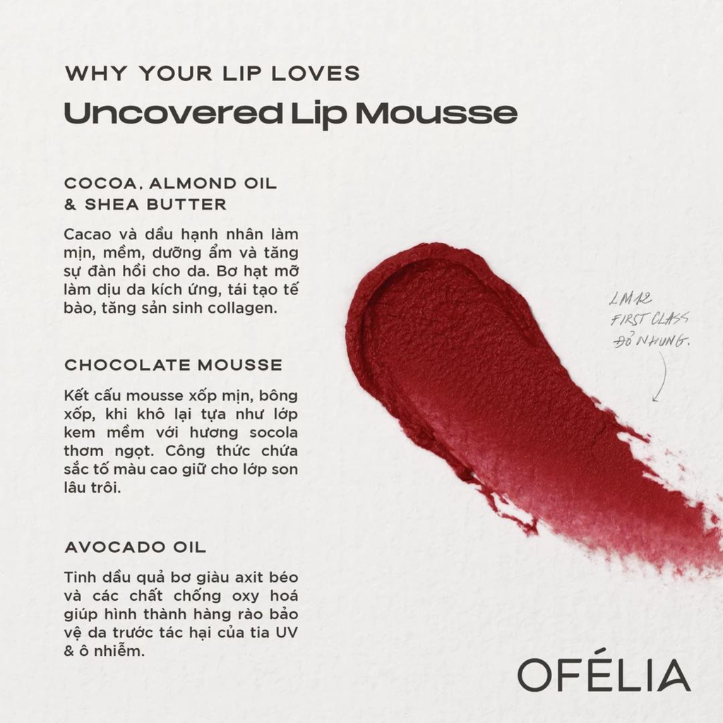 Son Kem Lì Ofelia Uncovered Lip Mousse Ver2 4.3g