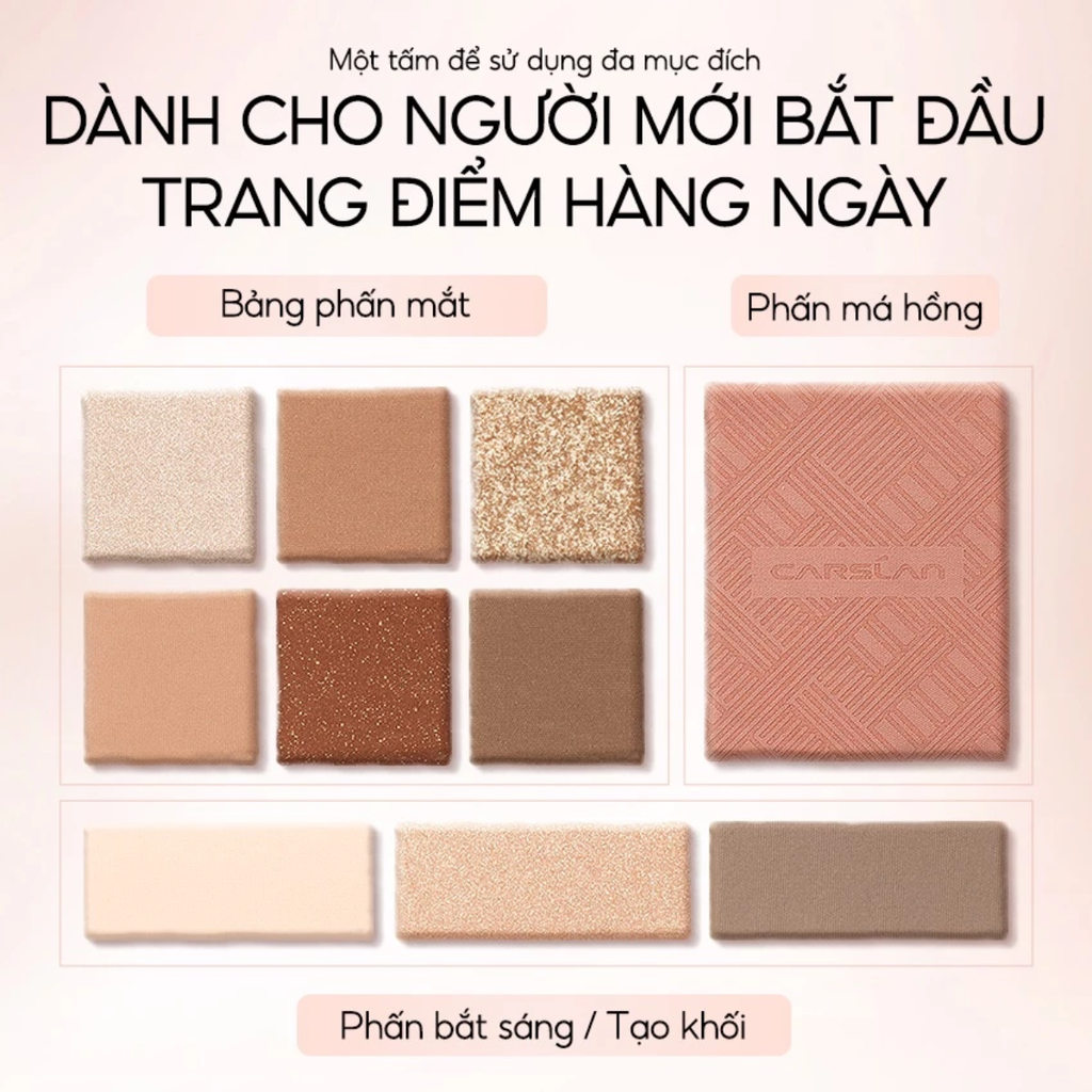 Phấn Mắt 10 Màu Carslan Silky Twinkle Comprehensive Palette 18g