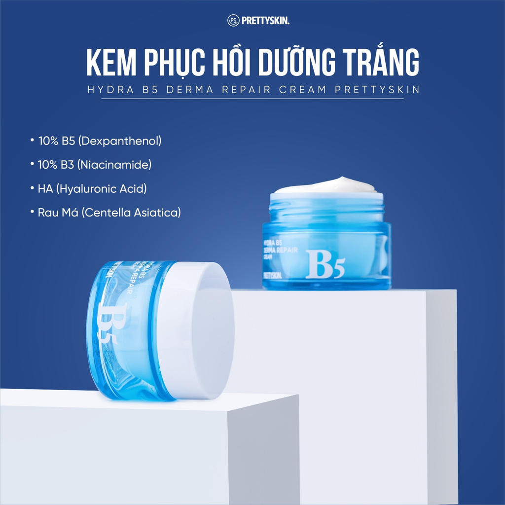 Kem Dưỡng Phục Hồi Trắng Da Pretty Skin Hydra B5 Derma Repair Cream 52ml