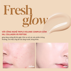 Kem Nền Espoir Be Glow Foundation Set SPF27 PA++ 30g (tặng kem lót Glowrizer Mini + Mút tán nền Fitting Sponge Handy)