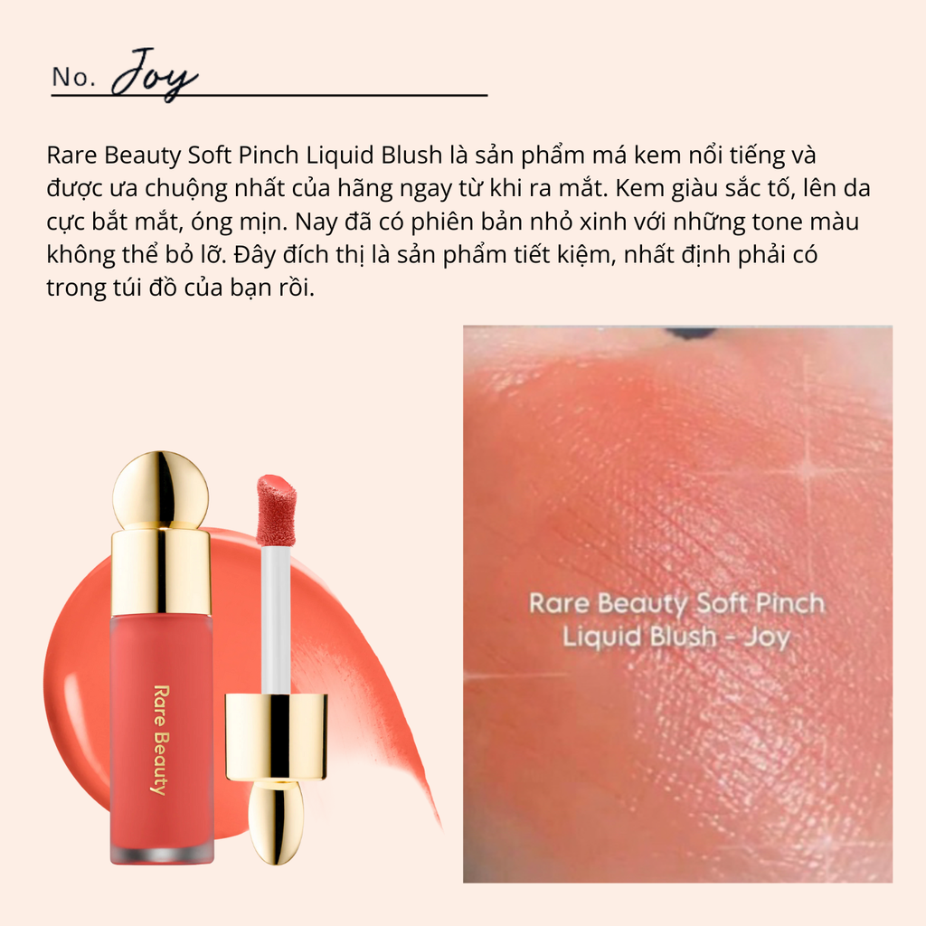 Má Hồng Kem Rare Beauty Soft Pinch Dewy Liquid Blush 7.5ml