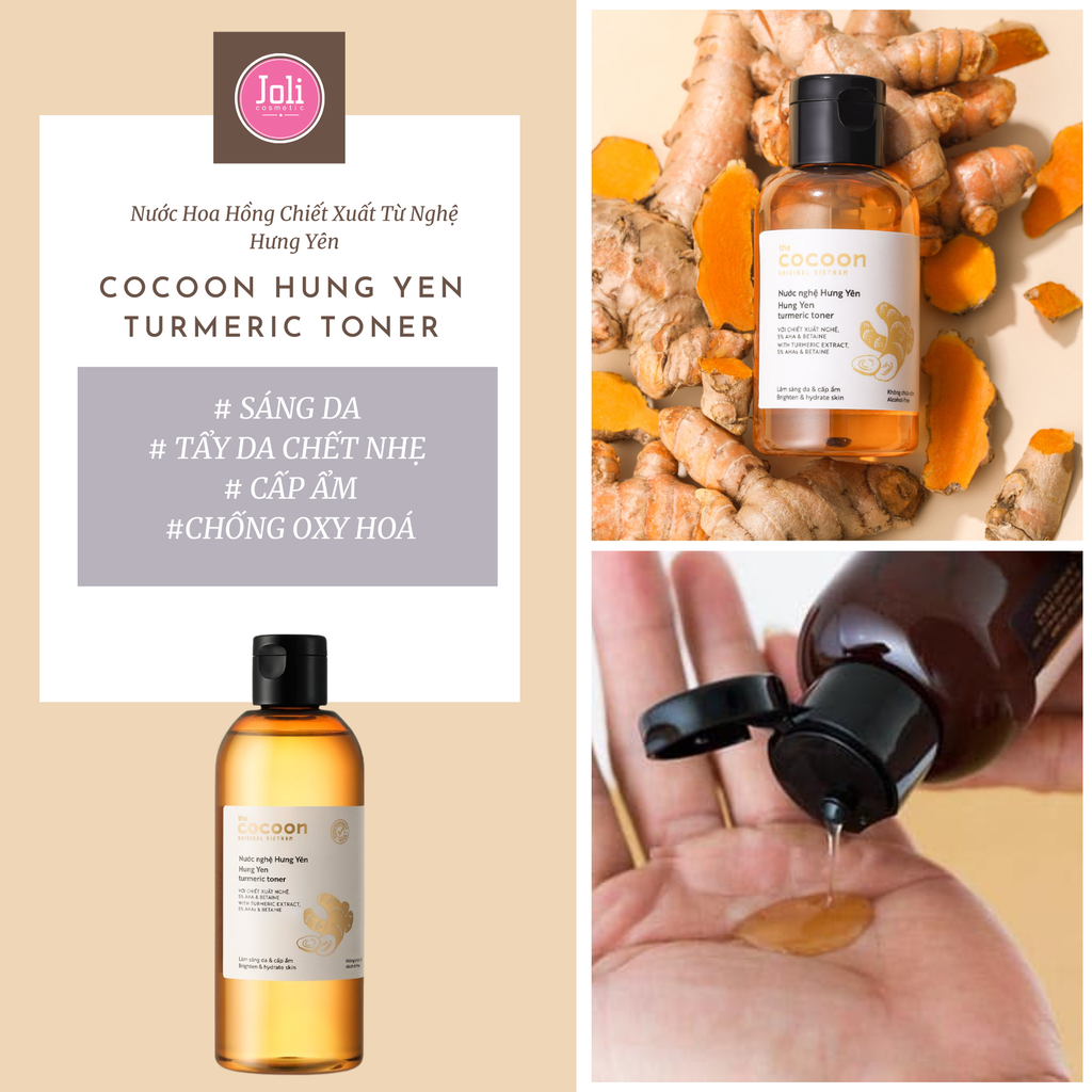 Nước Hoa Hồng Chiết Xuất Từ Nghệ Hưng Yên Cocoon Hung Yen Turmeric Toner