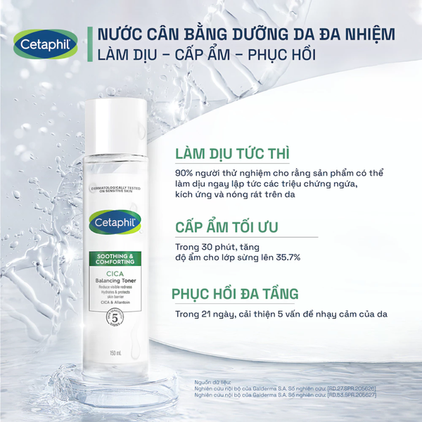 Nước Cân Bằng Làm Dịu Da Cetaphil Soothing & Comforting Cica Balancing Toner 150ml