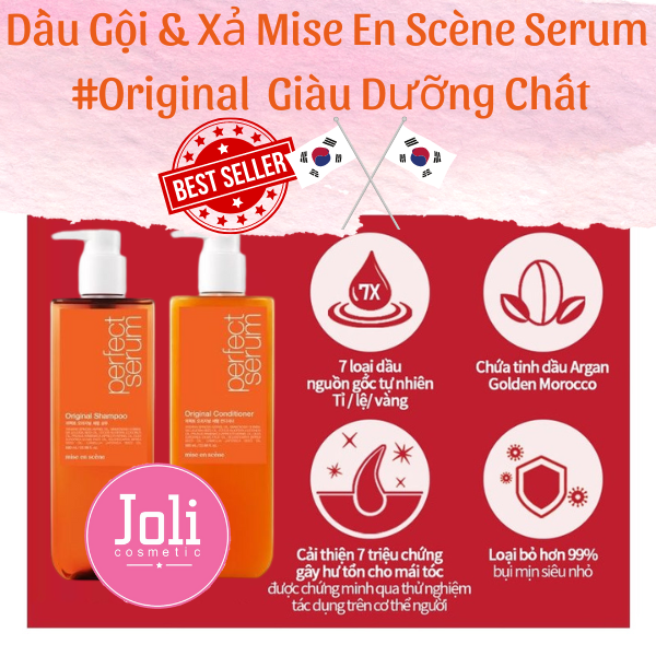 Dầu Gội Giàu Dưỡng Chất Mise En Scène Serum Argan Oil Original Shampoo 680ml