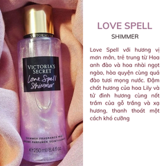 Xịt Thơm Toàn Thân Ánh Nhũ Victoria’s Secret Shimmer Fragrance Mist Brume Parfumee Scintillante 250ml