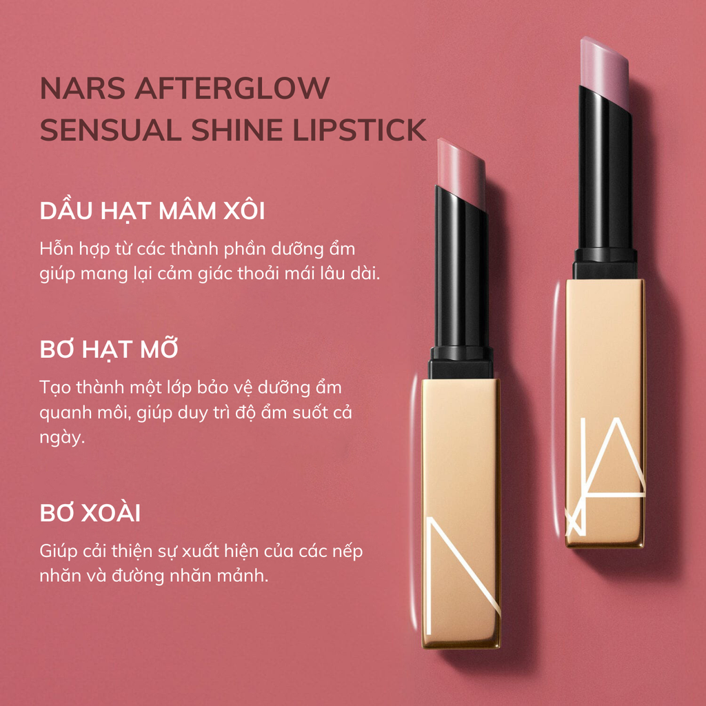 Son Dưỡng Nars Afterglow Sensual Shine Lipstick 1.5g