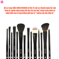 Bộ Cọ 14 Cây Kèm Bóp Da Cam Vacosi BC36 Mars Mission Brush Set