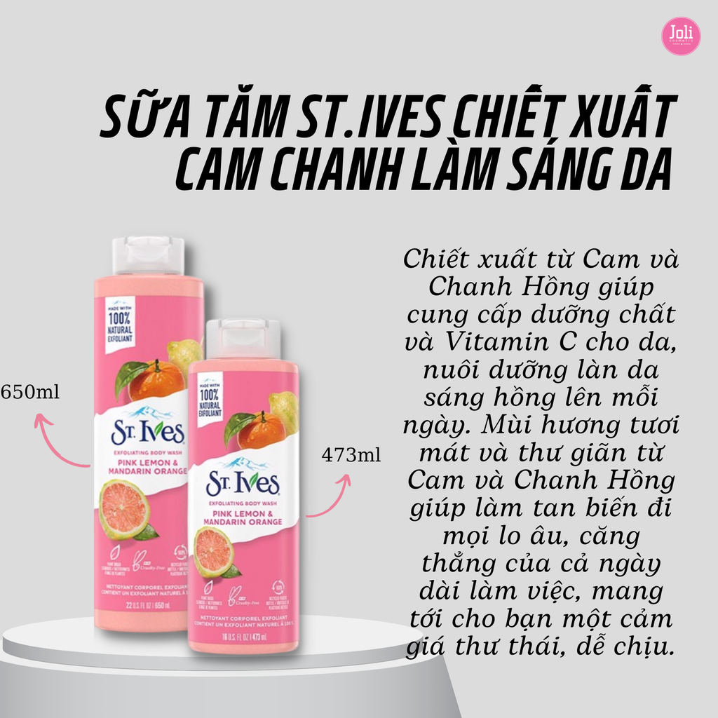 Sữa Tắm St.Ives Dưỡng Da Body Wash 473ml