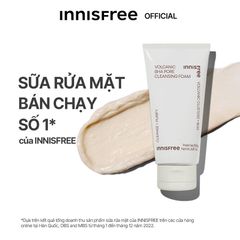 Sữa Rửa Mặt Làm Sạch Sâu Thu Nhỏ Lỗ Chân Lông innisfree Volcanic BHA Pore Cleansing Foam 150g