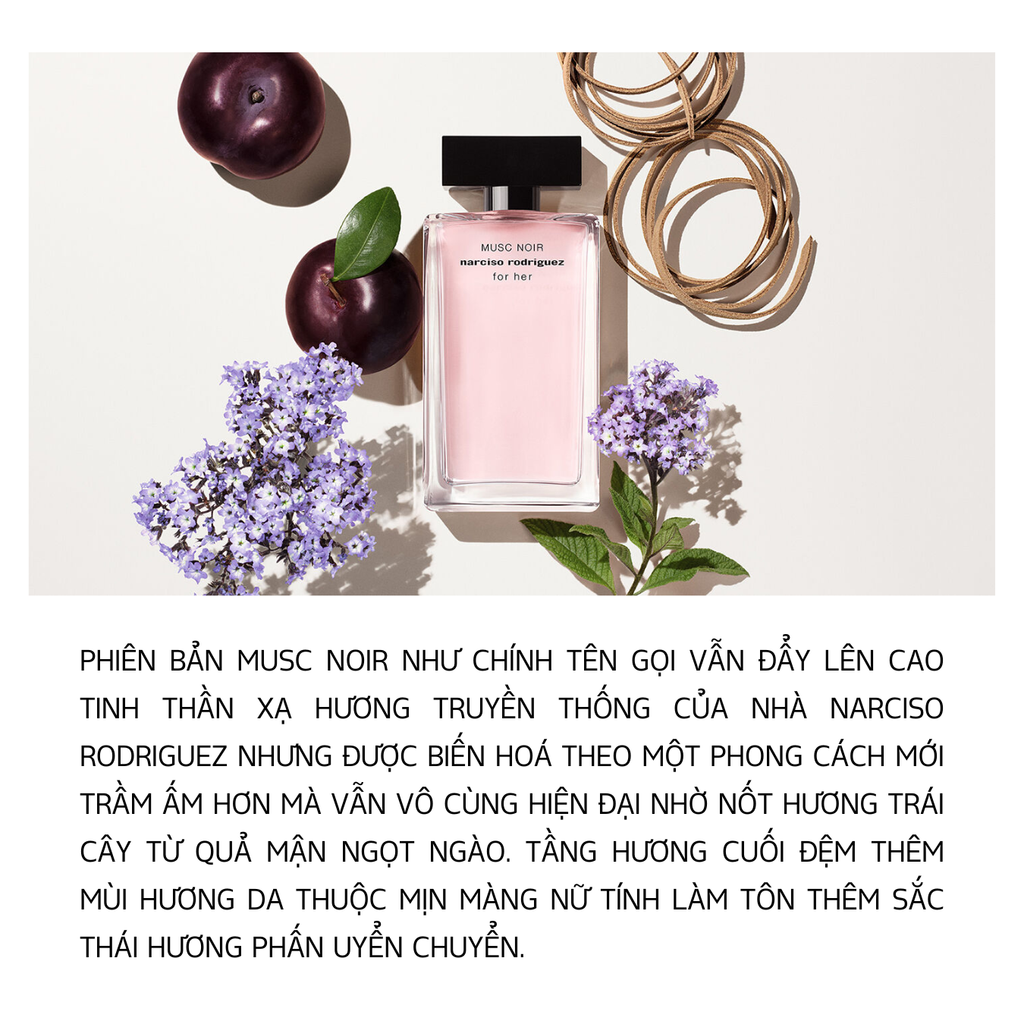 Set Nước Hoa Nữ Narciso Rodriguez Musc Noir For Her Eau De Parfum ( Nước hoa 30ml + Lotion 50ml)