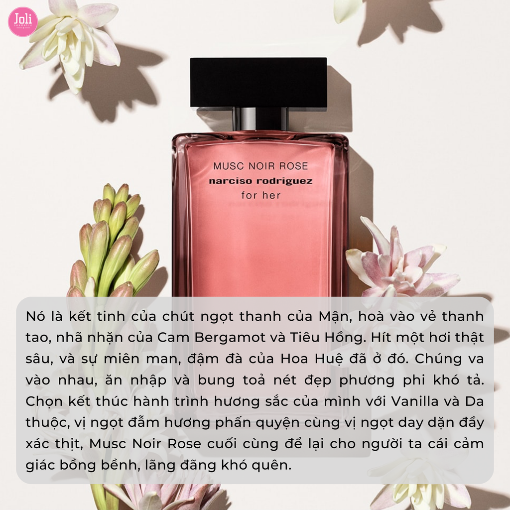 Set Nước Hoa Nữ Narciso Musc Noir Rose For Her EDP 50ml + Lotion Narciso 50ml