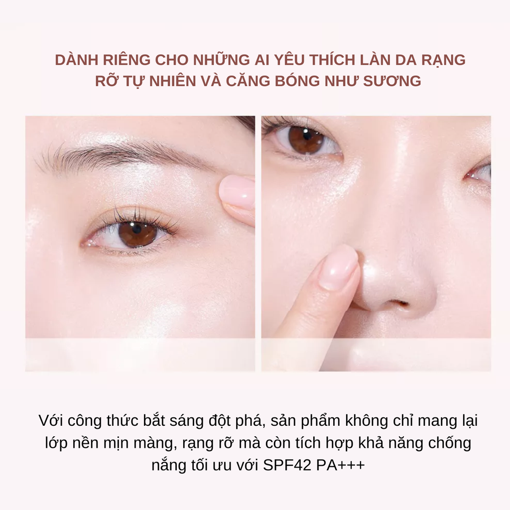 Phấn Nước Bắt Sáng Espoir Be Glow Volume Cushion Flash Glow Edition SPF42 PA+++ 13g (tặng kèm lõi)