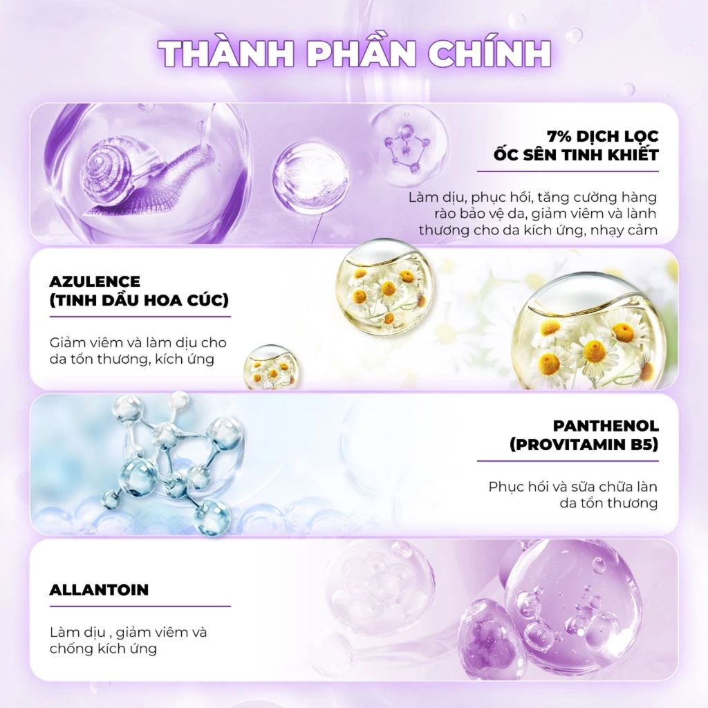 Sữa Rửa Mặt Làm Dịu Phục Hồi Da Tia'm Snail & Azulene Low PH Cleanser 200ml