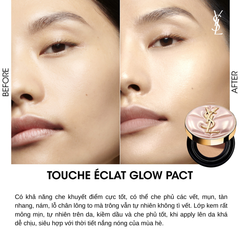 Phấn Nước YSL Touche Eclat Glow-Pact High Cover Mesh Foundation Couture Collection SPF50+ PA++++ 12g