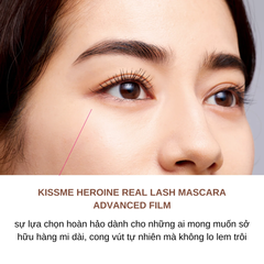 Mascara Màng Film Giúp Nâng Cong Và Dài Mi Kissme Heroine Real Lash Mascara Advanced Film 6g