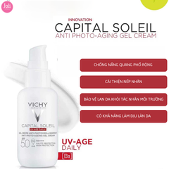 Gel Chống Nắng Ngừa Thâm Nám Vichy Capital Soleil UV-Age Daily Anti Photo Ageing Gel Cream SPF50 PA++++ 50ml