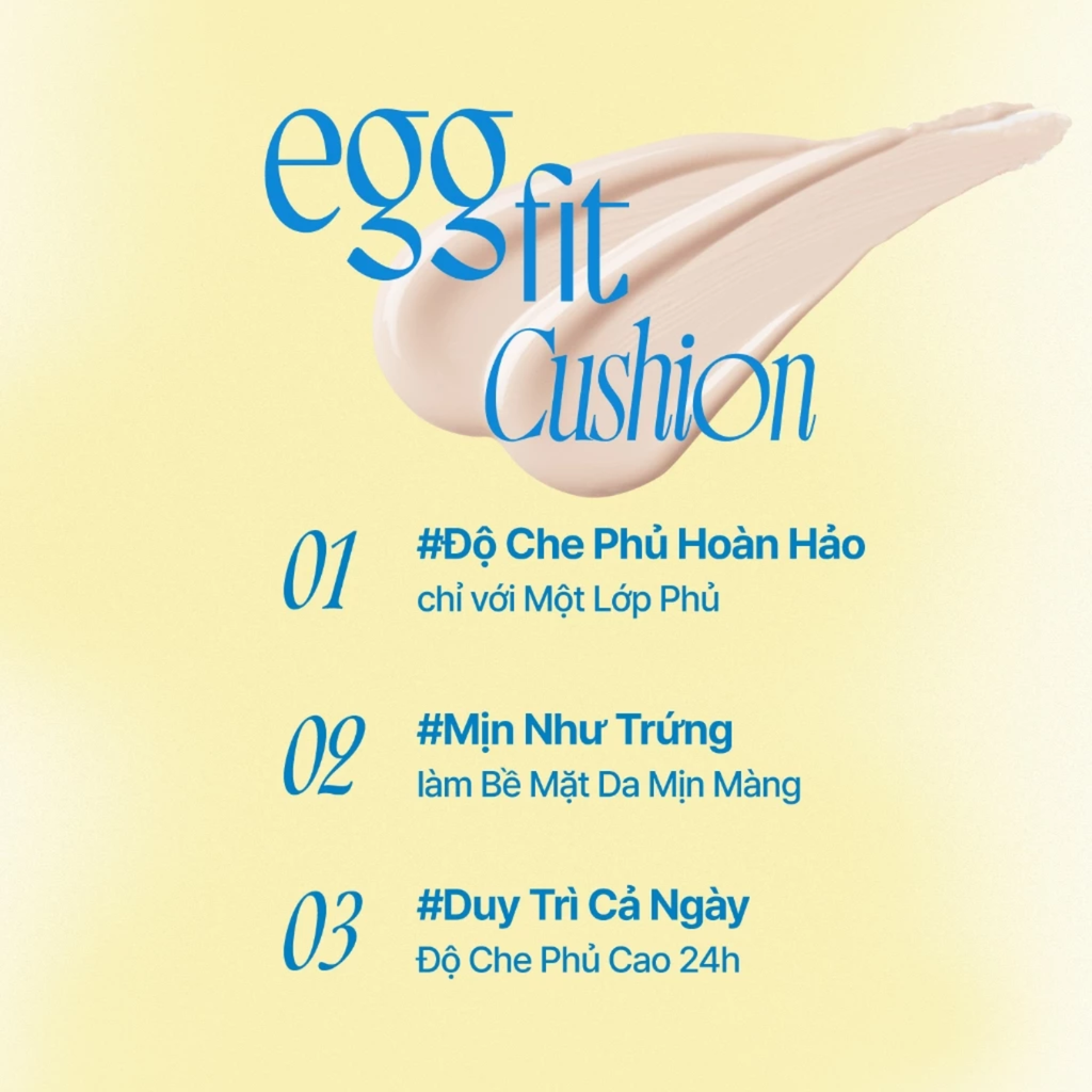 Phấn Nước Kiềm Dầu Fwee Cushion Egg-Fit Cover SPF50+ PA+++ 13g