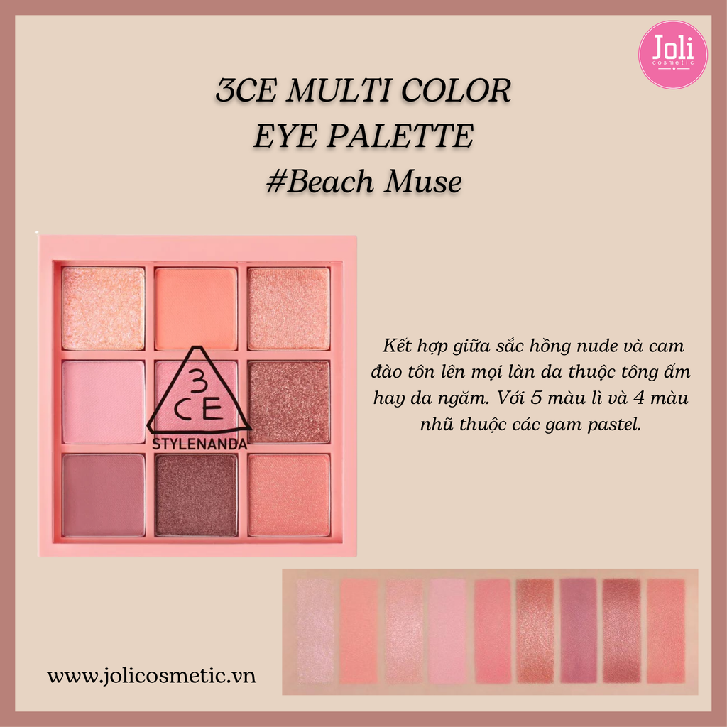 Bảng Phấn Mắt 9 Màu 3CE Multi Eye Color Palette