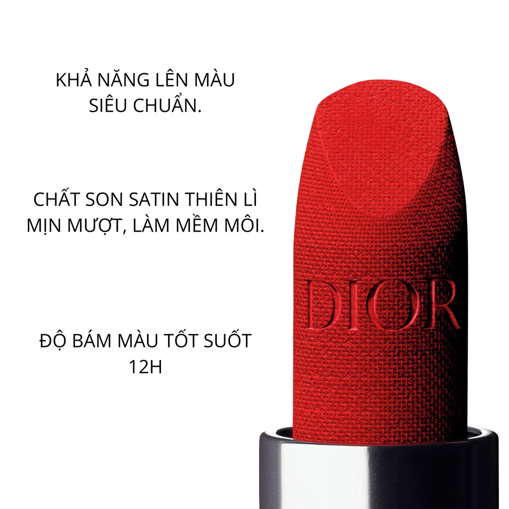 Son Thỏi Dior Rouge Velvet Coutue Colour Liptick 1.5g