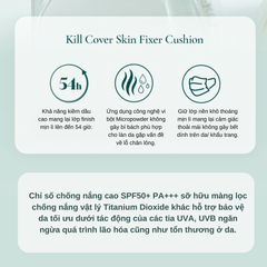 Phấn Nước Kiềm Dầu Clio Kill Cover Skin Fixer Cushion SPF50+ PA+++ 15g (Tặng kèm lõi)