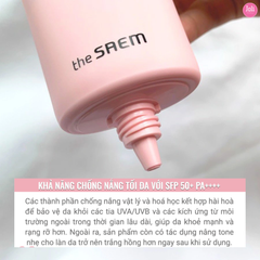 Kem Chống Nắng Giảm Dầu Giúp Da Sáng The Saem Pink Sun Cream EX SPF50 PA++++ 50g