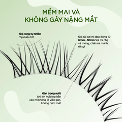 Lông Mi Gân Trong Sắc Sảo Vacosi VM28 Zero-Band Eyelashes
