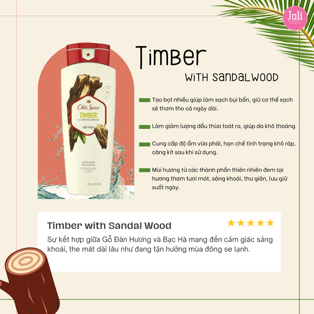 Sữa Tắm Old Spice Timber With Sandalwood Body Wash 532ml