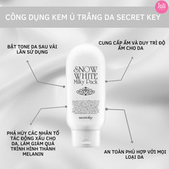 Kem Ủ Trắng Da Dành Cho Cơ Thể Secret Key Snow White Milky Pack 200g