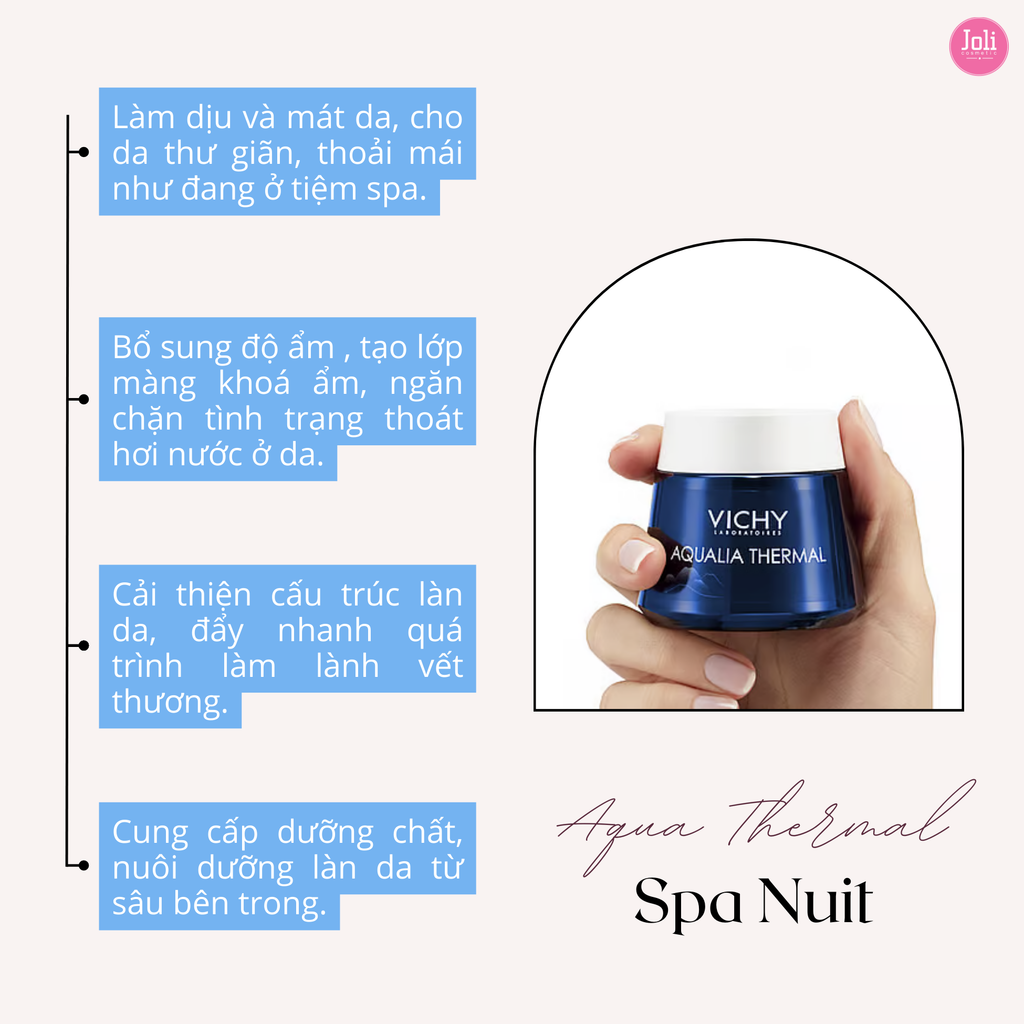 Mặt Nạ Ngủ Dưỡng Ẩm Giúp Làm Sáng Da Vichy Aqualia Thermal Night Spa 75ml