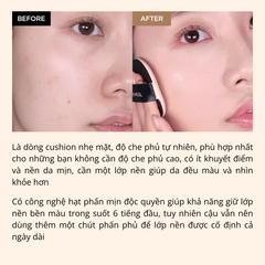 Phấn Nước Jung Saem Mool Skin Nuder Cover Layer Cushion SPF50+ PA+++ 14g (tặng kèm lõi)