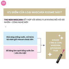 Mascara Dạng Màng Film Làm Dài Và Cong Mi Kissme Long & Curl Mascara Advanced Film 6g