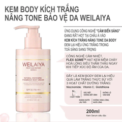 Kem Dưỡng Trắng Nâng Tông Da Weilaiya Natural Whitening Fragrance Body Cream 200ml