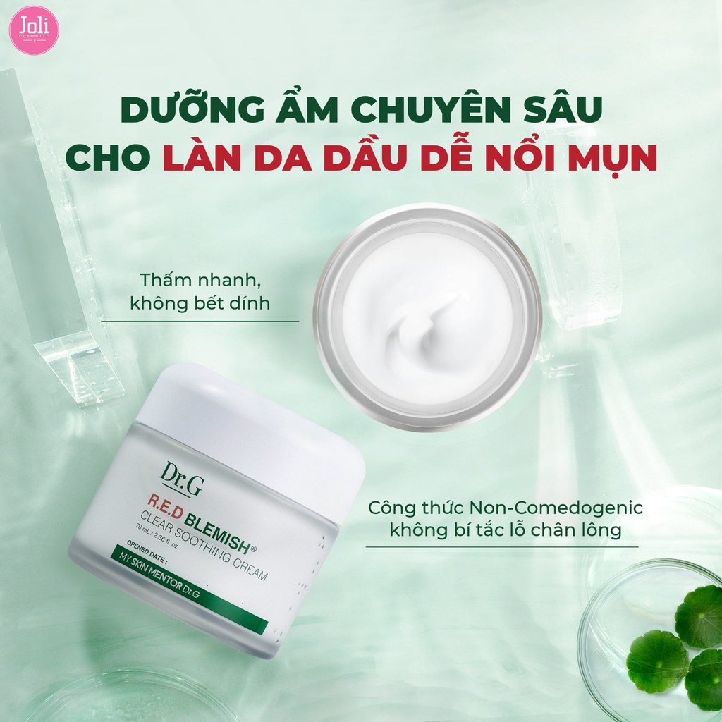 Kem Dưỡng Ẩm Làm Dịu Phục Hồi Da Dr.G R.E.D Blemish Clear Soothing Cream