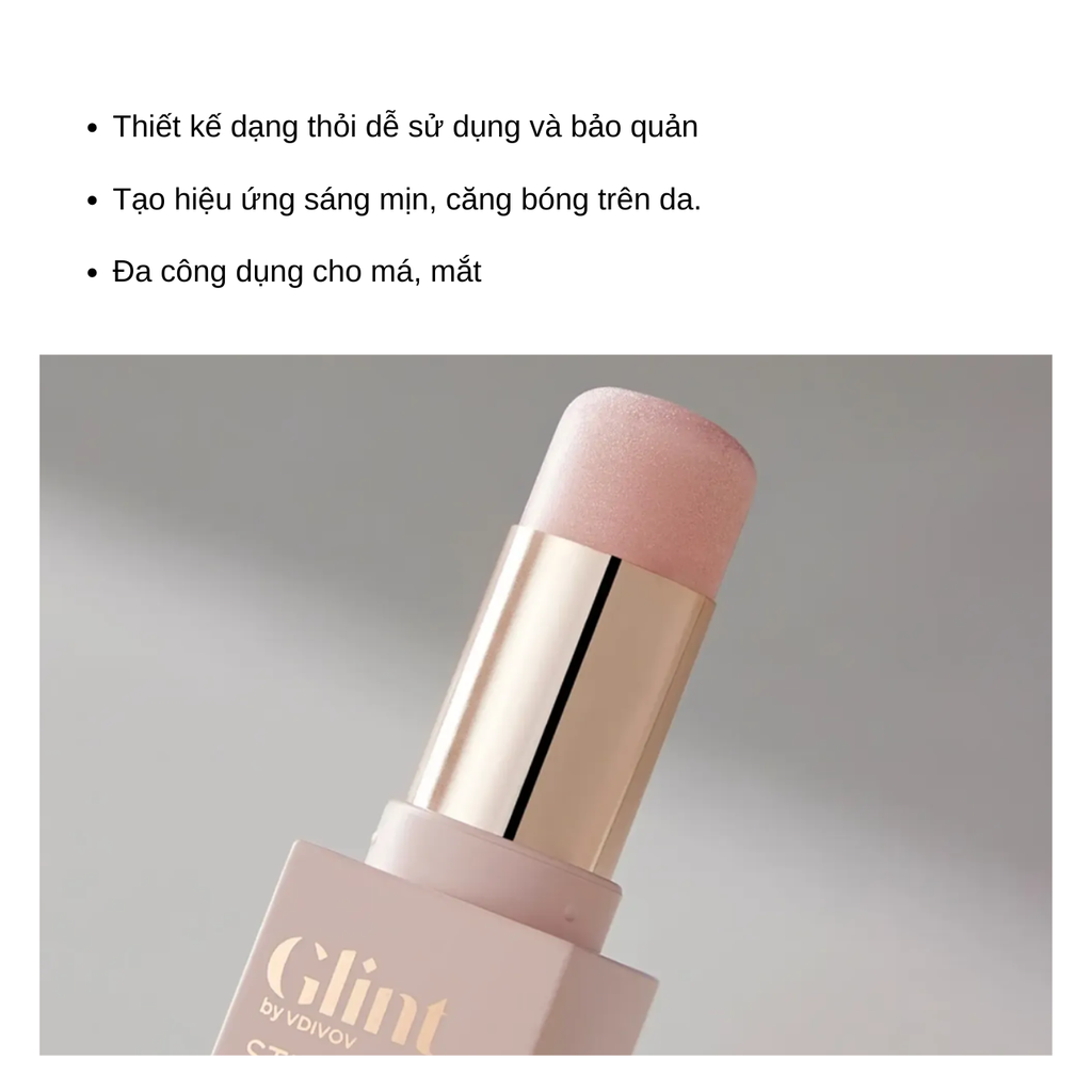 Phấn Bắt Sáng Dạng Thỏi Glint By Vdivov Stick Highlighter 7g
