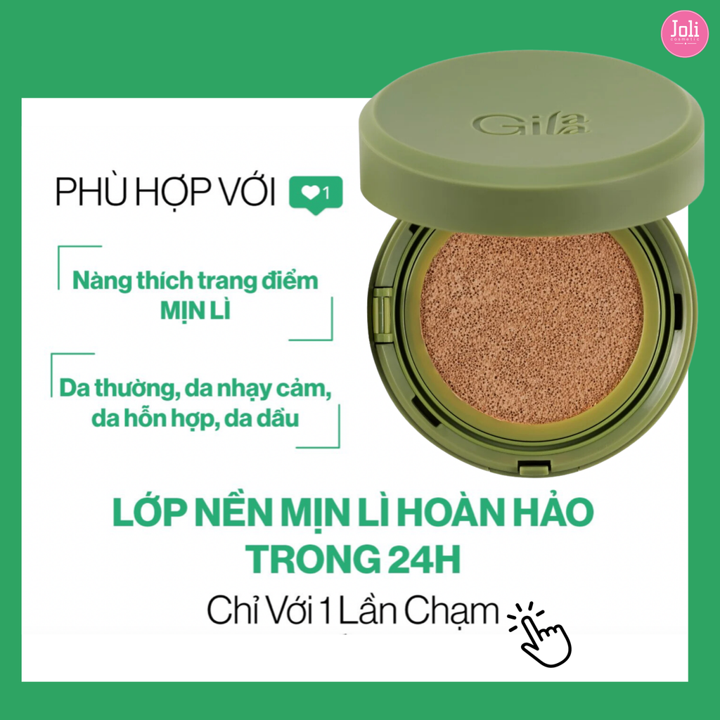 Phấn Nước Gilaa Vegan Super Cover Cushion SPF50+ PA+++ 15g