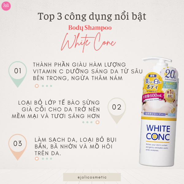 Sữa Tắm Trắng Da White Conc Body Shampoo