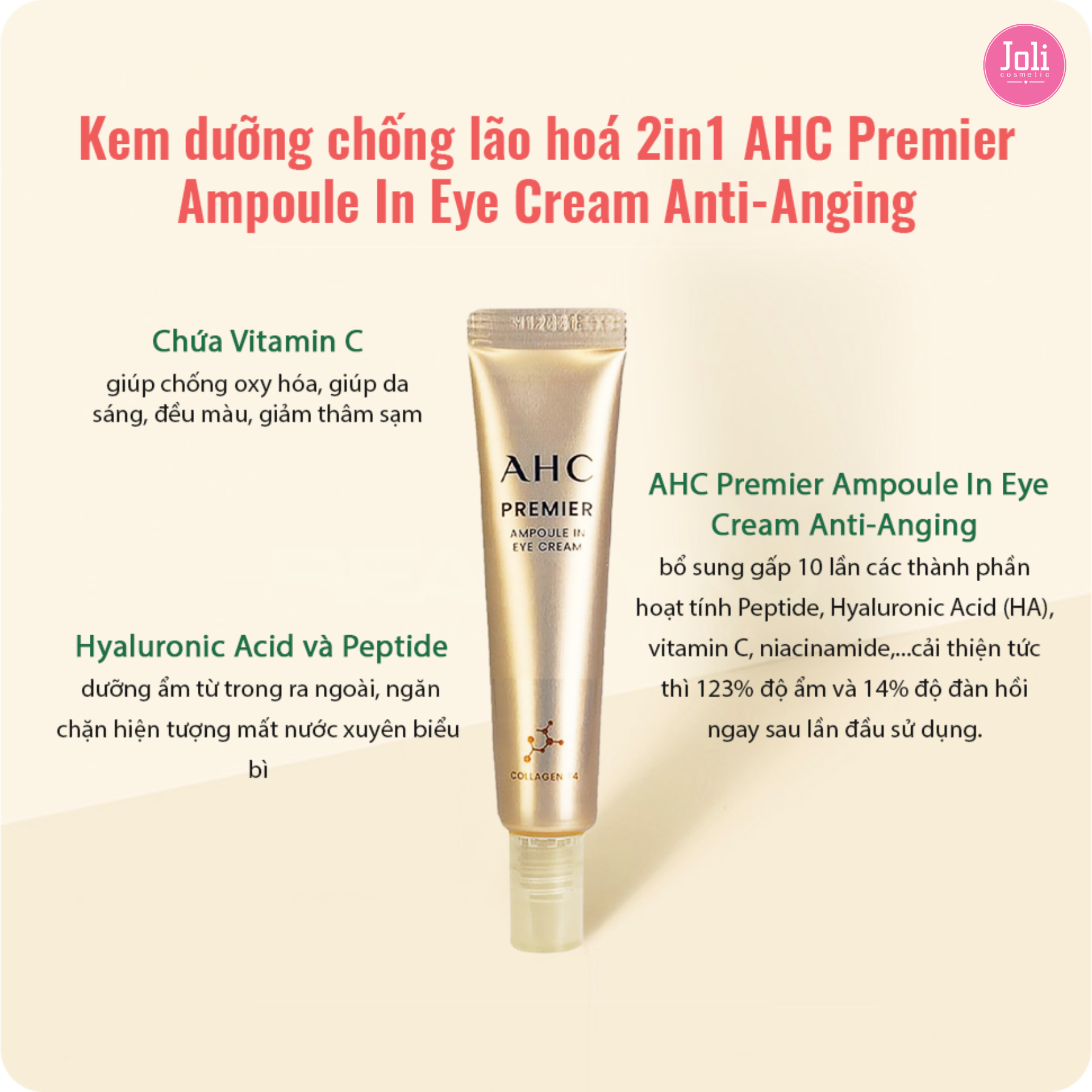 Kem Dưỡng Mắt AHC Premier Ampoule In Eye Cream Collagen T4 40mlKem