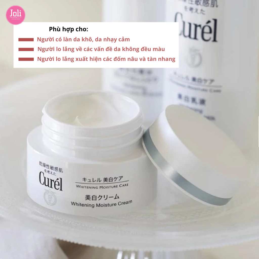 Kem Dưỡng Ẩm Trắng Da Cho Da Nhạy Cảm Curel Brightening Moisture Facial Cream 40g