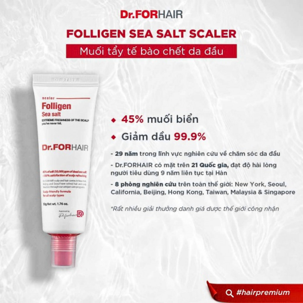 Tẩy Tế Bào Chết Da Đầu Giảm Gàu Dr.ForHair Sea Salt Scaler
