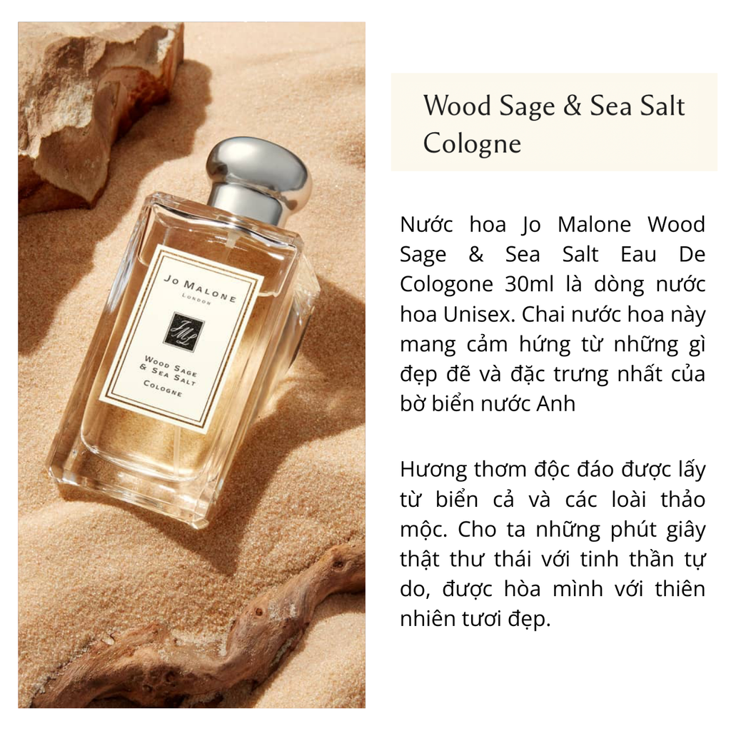 Nước Hoa Nữ Jo Malone Wood Sage & Sea Salt Cologne 30ml